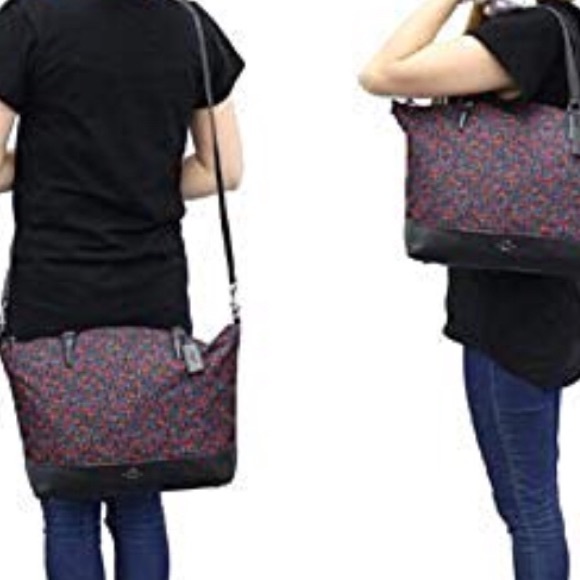 COACH SATCHEL IN RANCH FLORAL PRINT NYLON - Picture 2 of 5